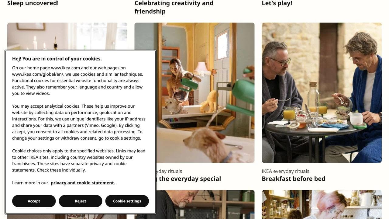 IKEA Life at Home reports and story cards