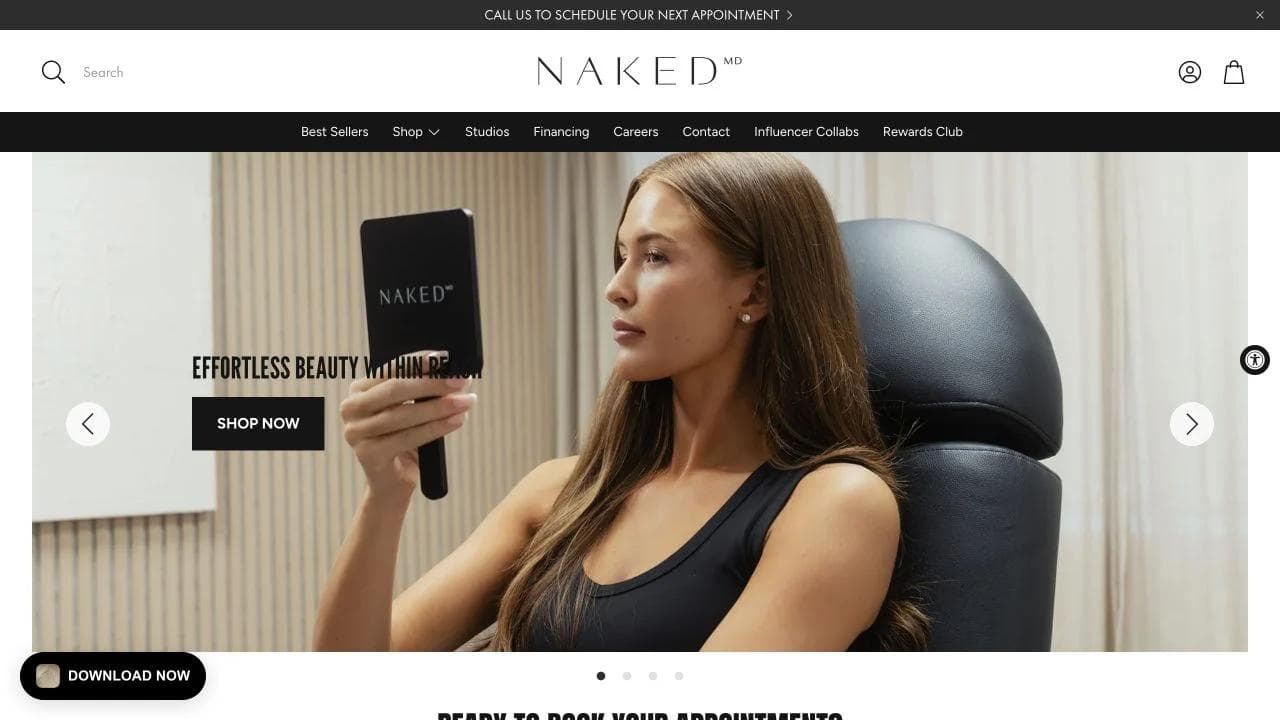 NakedMD opening website section