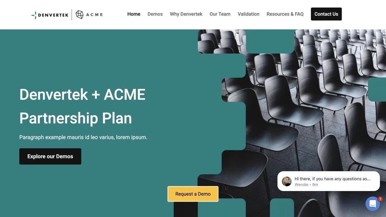 Denvertek and ACME co-branded partnership plan hero