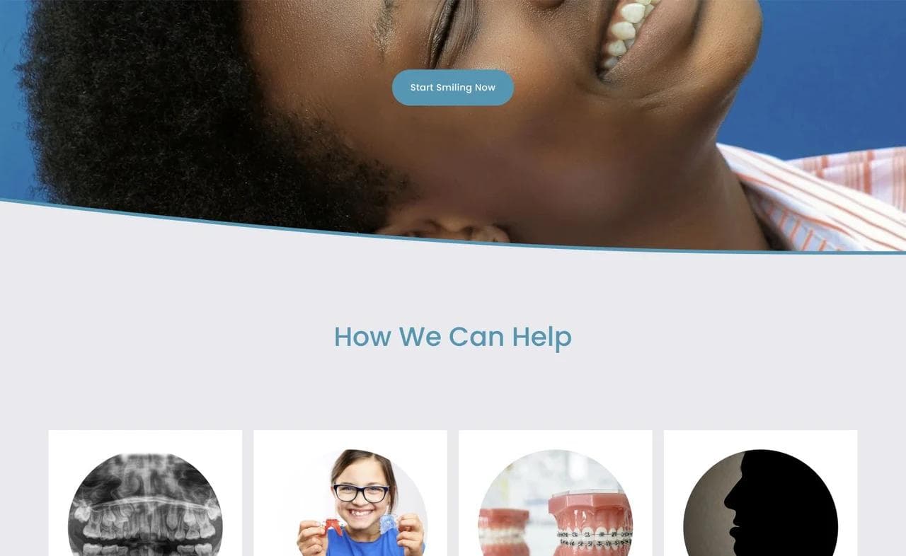 Bates Orthodontics treatment cards organized around patient age and development stage.