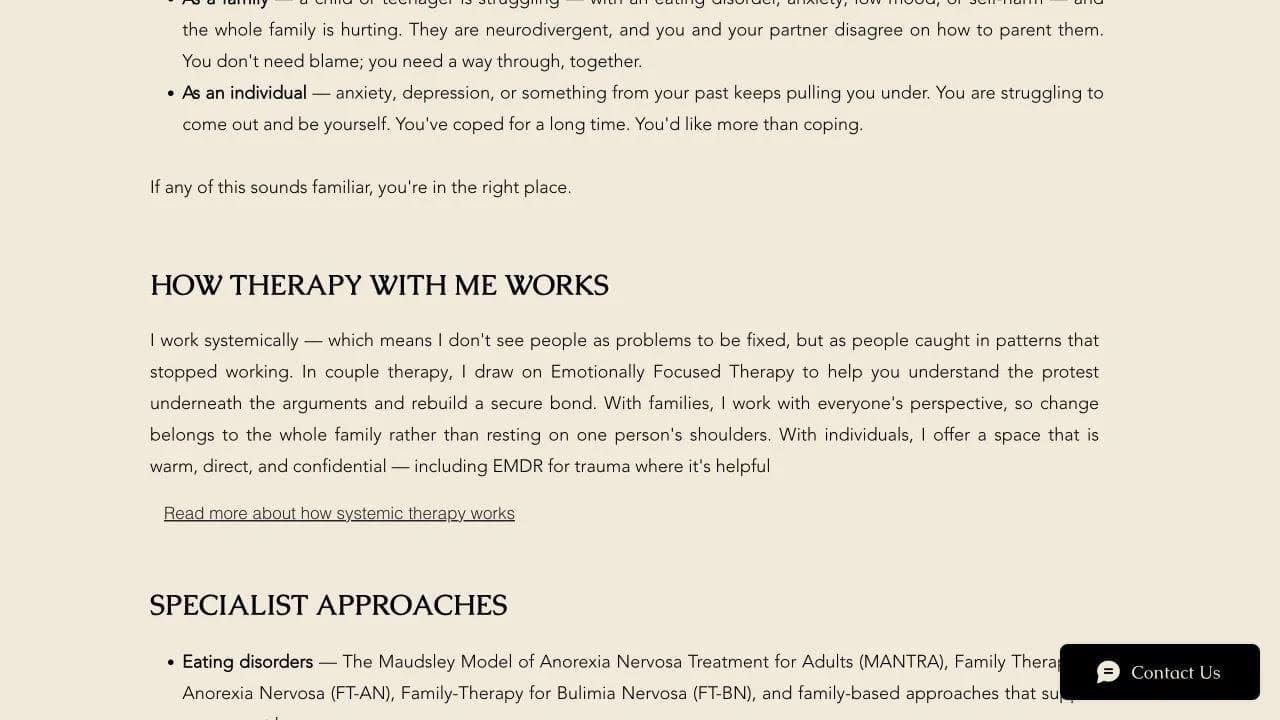 Tania Pombeiro Psychotherapy middle website section