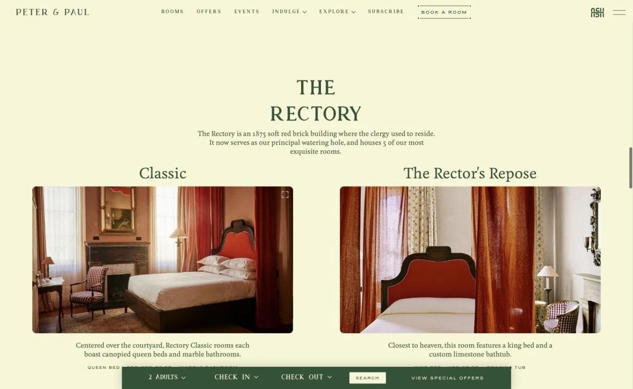 Hotel Peter and Paul Rectory room comparison