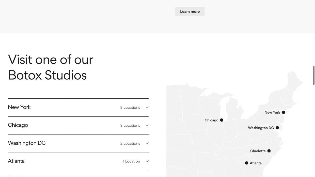 Peachy middle website section