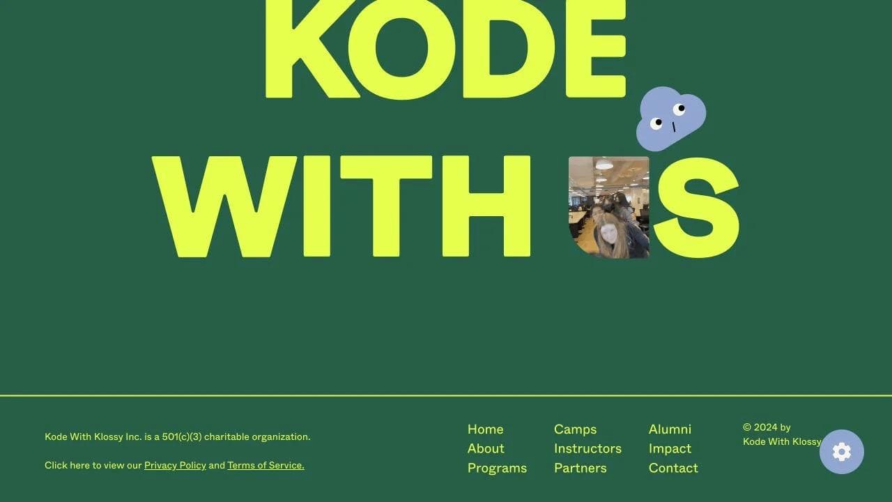 Kode With Klossy closing website section