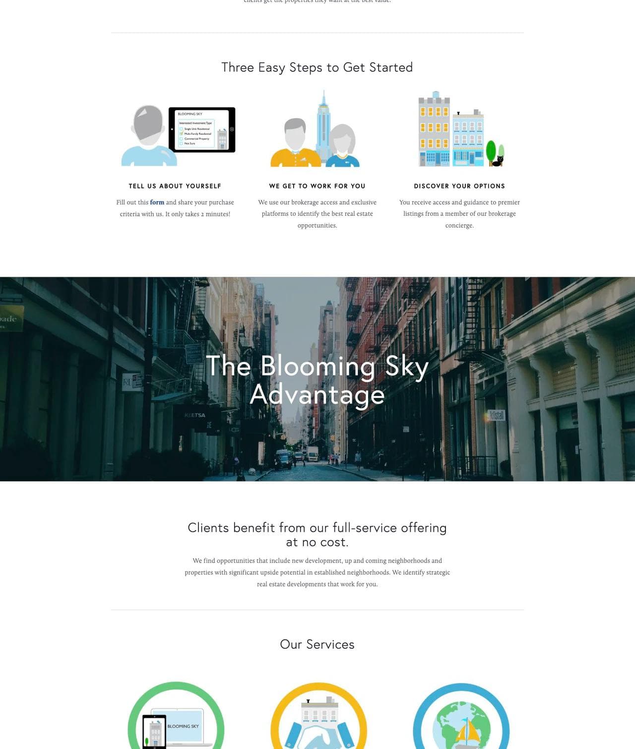 Blooming Sky three-step process and advisory advantages