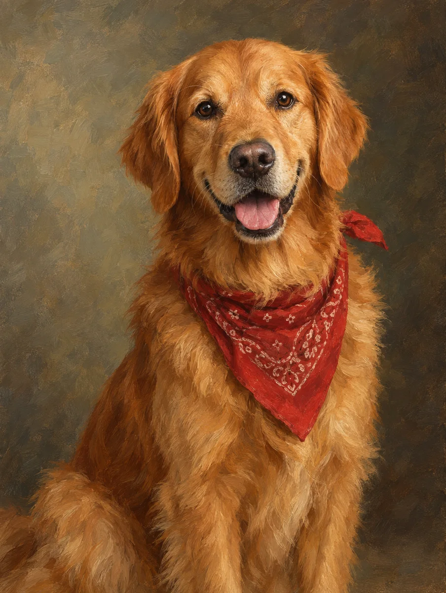 Pet portrait example made with Moda