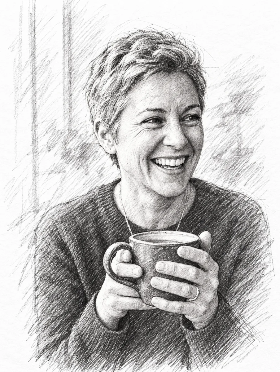 Pencil sketch made from the photo